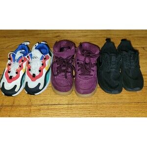 Lot Of 3 Nike Air Force One "Bordeaux" Gum Toddler Shoes Size 9 Air Max 270